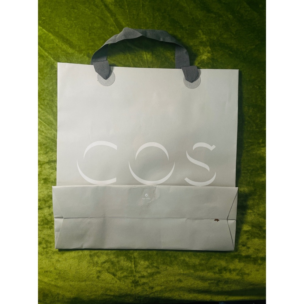COS Large Shopping Bag Gray Logo Reusable Retail Tote‎